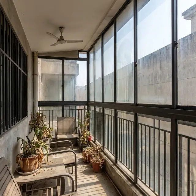 Teras Tertutup Tanpa Ventilasi yang Baik