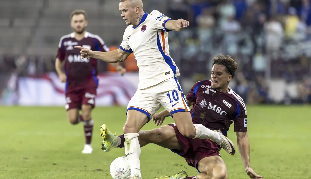 <p>Chelsea unggul agregat 3-2 lantaran menang dengan skor 2-0 pada leg pertama di Stamford Bridge. (Salvatore Di Nolfi//Keystone via AP)</p>