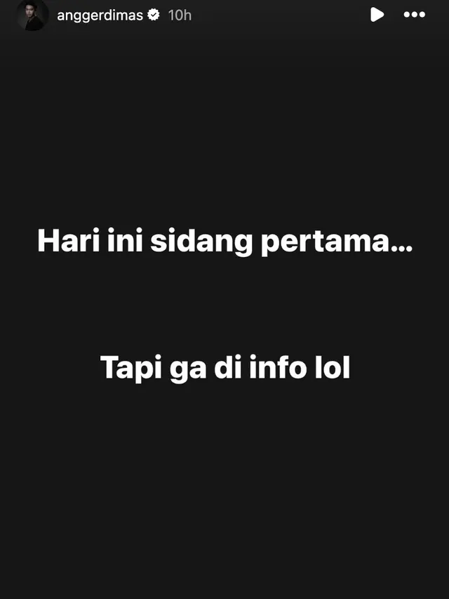 Unggahan Angger Dimas. (Foto: Dok. Instagram @anggerdimas)