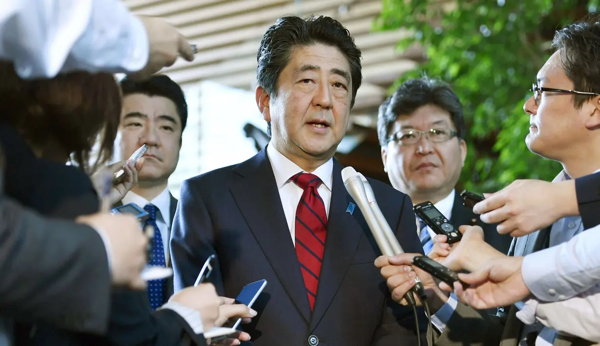 Perdana Menteri Jepang Shinzo Abe (Muneyuki Tomari/Kyodo News via AP)