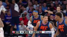 Berita video game recap NBA 2017-2018 antara New York Knicks melawan Oklahoma City Thunder dengan skor 111-96.