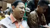 Terdakwa kasus e-KTP Setya Novanto sebelum sidang Kamis (1/2/2018). (Liputan6.com/Fachrur Rozie)