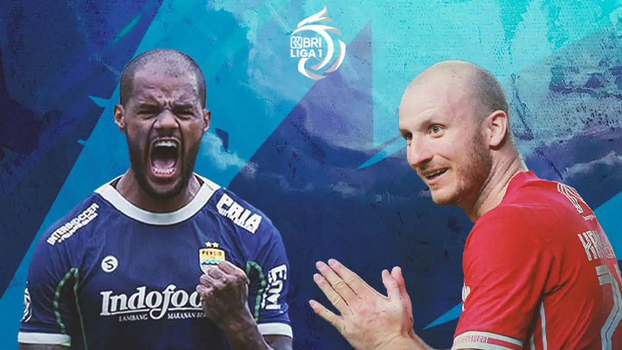 Liga 1 - Duel David da Silva dan Michael Krmencik - Persib Bandung Vs Persija Jakarta