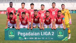 Starting XI tim FC Bekasi City pada laga lanjutan Grup B Pegadaian Liga 2 2023/2024 antara FC Bekasi City melawan PSIM Yogyakarta di Stadion Singaperbangsa, Kabupaten Karawang, Jawa Barat, Senin (06/11/2023). (Bola.com/Bagaskara Lazuardi)