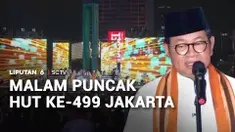Tadi malam puncak perayaan ulang tahun ke-499 Kota Jakarta digelar meriah di Bundaran HI dan sepanjang jalan Sudirman-Thamrin. Pesta rakyat yang dimeriahkan panggung musik dan penampilan sederet musisi ibu kota dipadati ribuan warga.