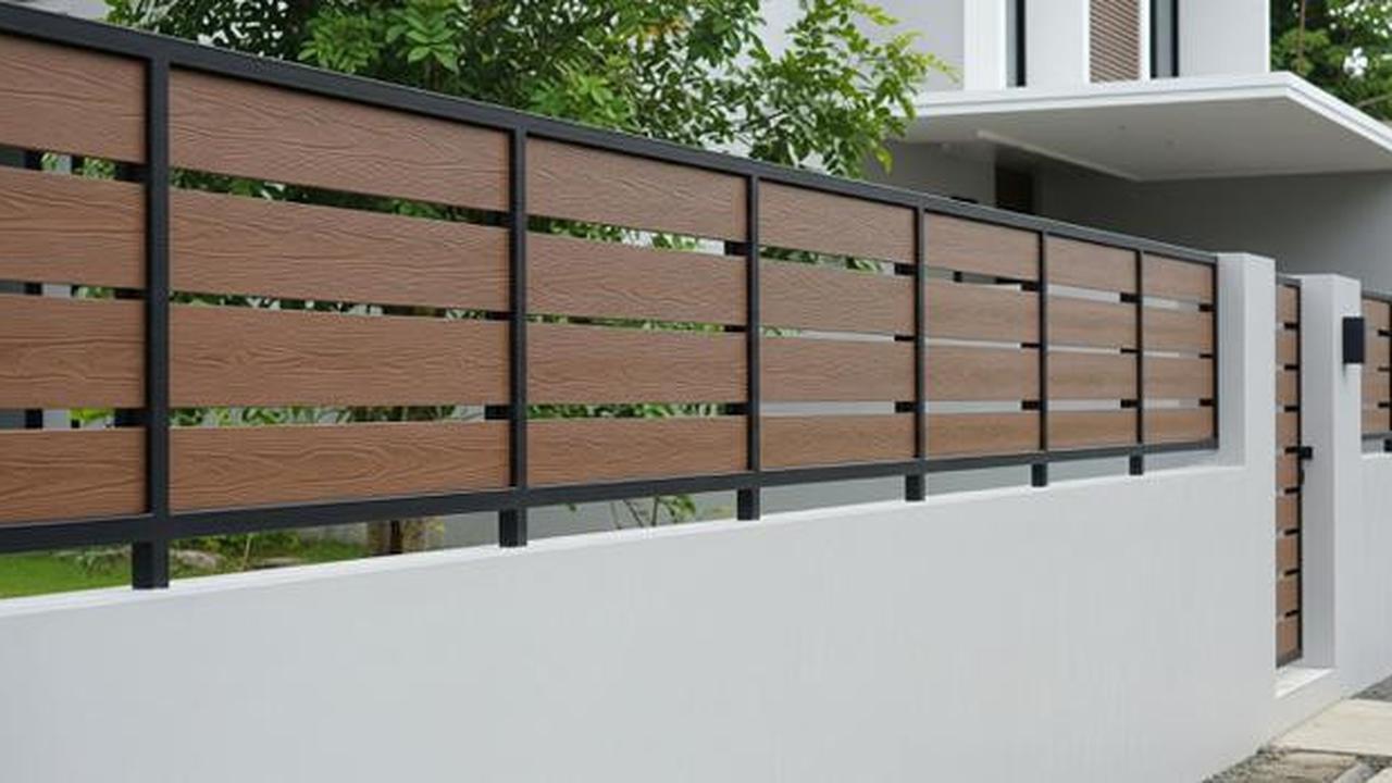 8 Model Pagar Besi dengan Dinding Beton Minimalis, Rumah Terlihat Rapi