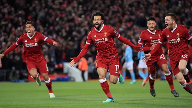Salah Sumbang Gol, Liverpool Menang Telak Atas Manchester City