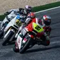 Pebalap Astra Honda Racing Team, Dimas Ekky Pratama, menceritakan perjuangannya untuk merebut podium pada seri perdana FIM CEV Moto2 European Championsip 2018 di Sirkuit Estoril, akhir pekan lalu. (Astra Honda Motor)