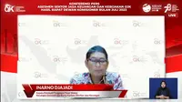 Konferensi pers asesmen sektor jasa keuangan dan kebijakan OJK hasil rapat dewan komisioner Juli 2023, Kamis (3/8/2023). (Foto: tangkapan layar/Elga N)