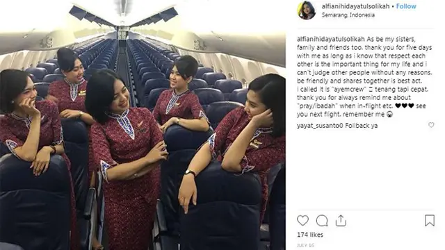 Status Instagram Terakhir Pramugari Lion Air JT 610, Jadi Firasat?