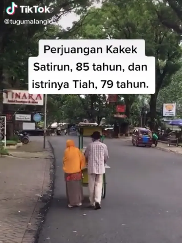 Perjuangan Kakek dan Istrinya Jualan Dawet Keliling Demi Sambung Hidup, Bikin Haru