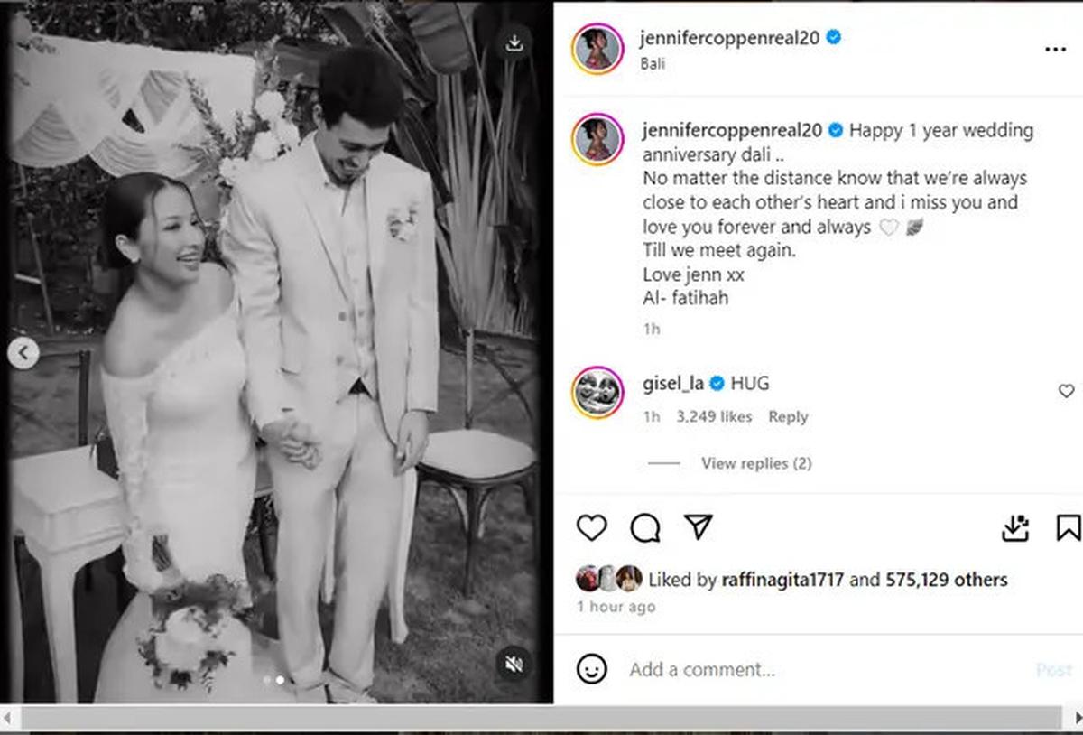 Pesan Pilu Jennifer Coppen di Momen Anniversary Pernikahan dengan Almarhum Dali Wassink