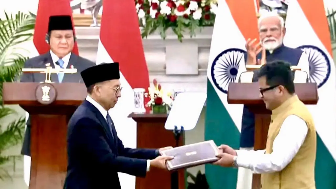 Penandatanganan Program Pertukaran Budaya (Cultural Exchange Program) antara Indonesia dan India yang akan berlangsung sepanjang periode 2025-2028.
