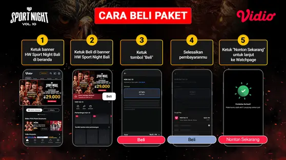 HW Sport Night Vol 10: Cara Nonton Pay Per View Hanya di Vidio