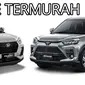 (Kiri) Daihatsu Rocky termurah dan (Kanan) Toyota Raize termurah (ADM, TAM)