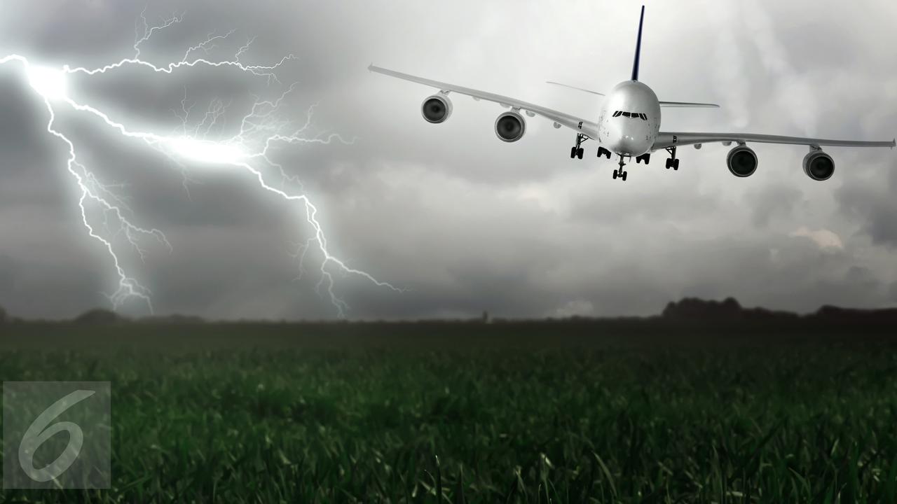 Pesawat Tergelincir dan Jatuh