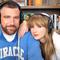 Taylor Swift and Travis Kelce on "New Heights"./Credit : New Heights/YouTube