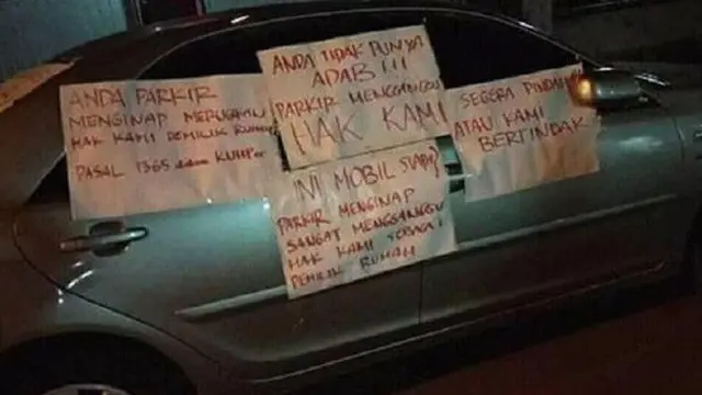8 Potret Pelaku Parkir Sembarangan Diserang Balik oleh Orang yang Kesal (ist)