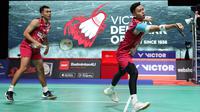 Pebulu tangkis ganda putra Indonesia Fajar Alfian/Muhammad Rian Ardianto bakal melawan Jin Yong/Na Sung Seung dari Korea Selatan pada laga perempat final&nbsp;Denmark Open 2023 di&nbsp;Jyske Bank Arena, Odense, Jumat, 10 Oktober. (foto: PBSI)