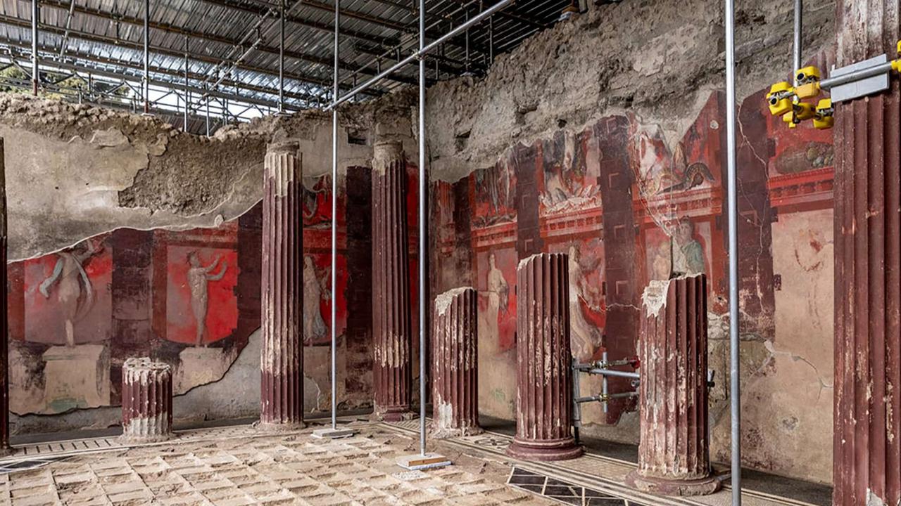 Penemuan lukisan dinding langka di Pompeii