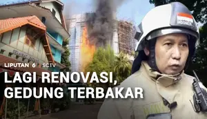 Gedung dalam Renovasi di Cikini Terbakar, Api Nyaris Sambar Sekolah