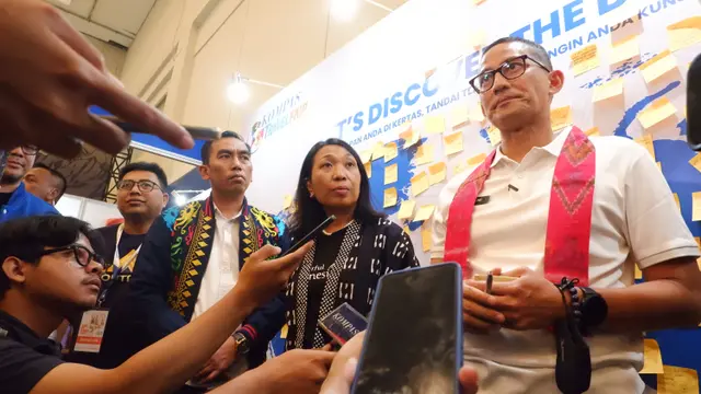 Sandiaga Uno di Kompas Travel Fair, Minggu, 3 September 2023. (dok. Winda Syifa Sahira)