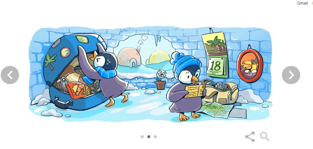 Google doodle menyambut liburan akhir tahun (Liputan6.com/ Agustin Setyo W)