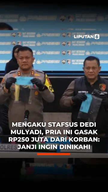 Mengaku Stafsus Dedi Mulyadi, Pria Ini Gasak Rp250 Juta dari Korban: Janji Ingin Dinikahi