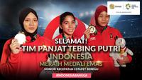 Selamat Meraih Medali Emas Tim Panjat Tebing Putri Indonesia (Bola.com/Adreanus Titus)