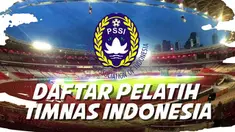 PSSI telah mengumumkan daftar pelatih Timnas Indonesia.