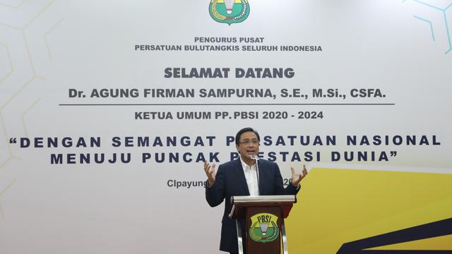 Ketua Umum PP PBSI Agung Firman Sampurna