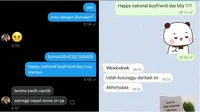 Chat ucapan Happy National Boyfriend Day. (Twitter/renjunchart/taehxyungi)