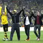 Klopp memberikan salam perpisahan terakhir untuk suporter Borussia Dortmund. (Frank Augstein/AFP)