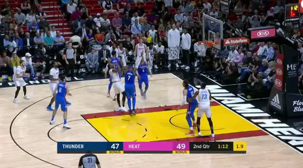 Berita video game recap NBA 2017-2018 antara Oklahoma City Thunder melawan Miami Heat dengan skor 115-93.