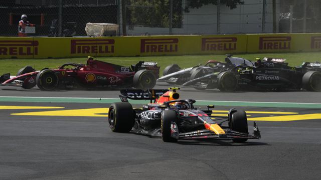 Foto: Momen Sergio Perez Tersingkir di Tikungan Pertama Balapan Kandang Formula 1 GP Meksiko 2023