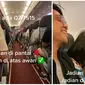 Viral Pasangan Kekasih Jadian di Pesawat. (Sumber: TikTok/@guntursimbolon27)
