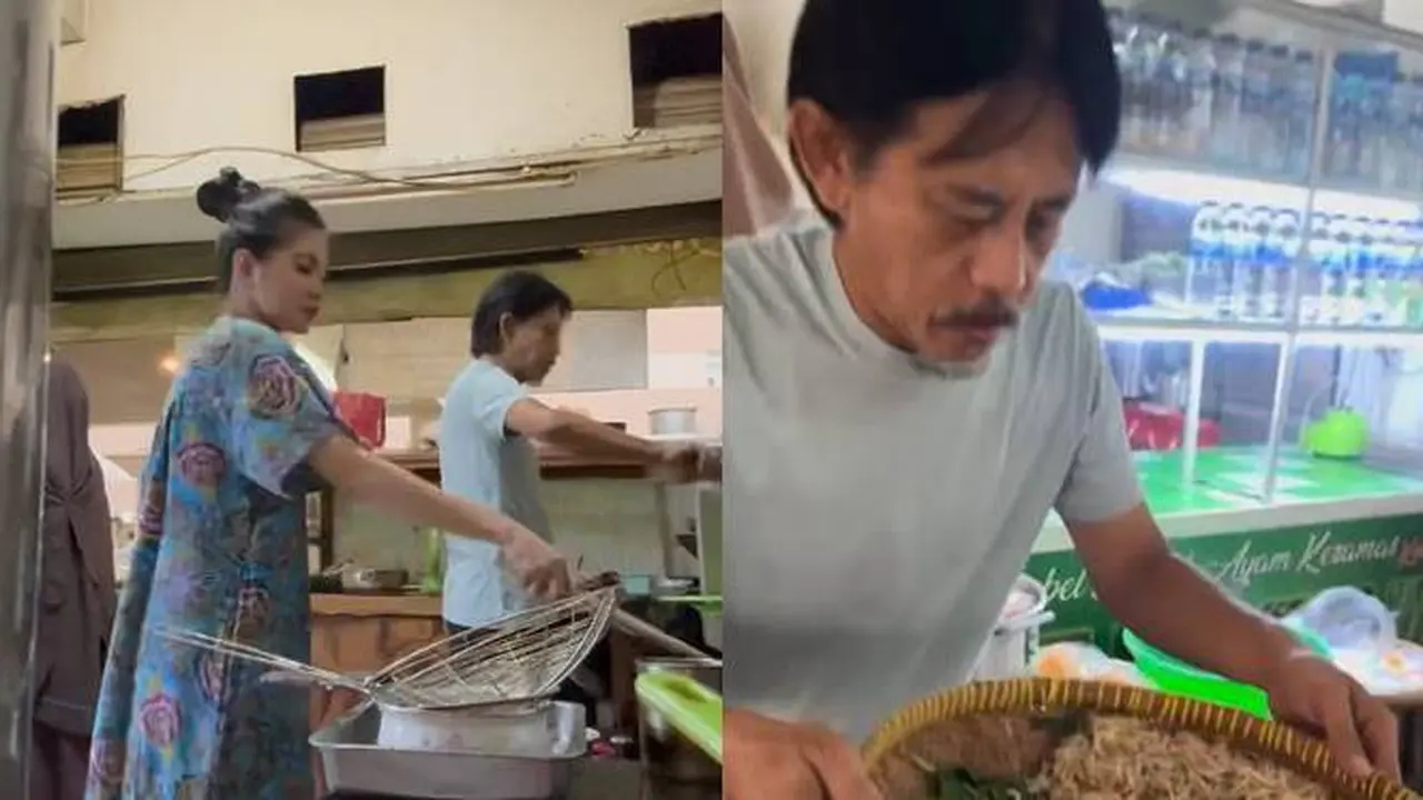 7 Momen Epy Kusnandar dan Istri Masak Bareng Untuk Jualan di Kantin Ini Kompak