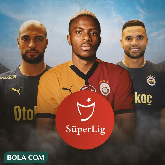 Ilustrasi - Sofyan Amrabat (Fenerbahce), Victor Osimhen (Galatasaray), Youssef En-Nesyri (Fenerbahce)