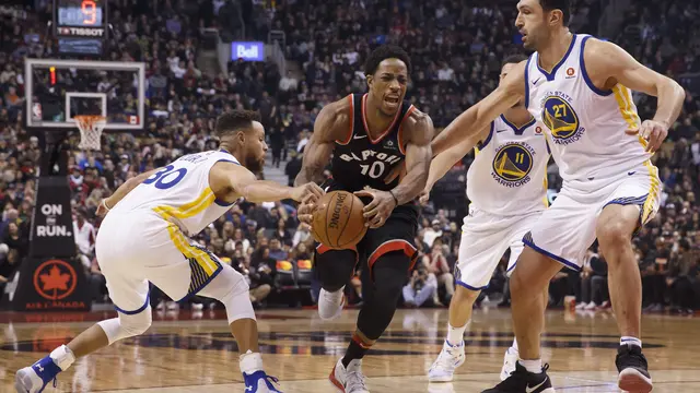 Aksi DeMar DeRozan merepotkan Warriors