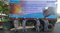 PT Barata Indonesia (Persero) melakukan ekspor perdana produk Transom Assy ke Amerika Serikat (AS). (Dok Barata)