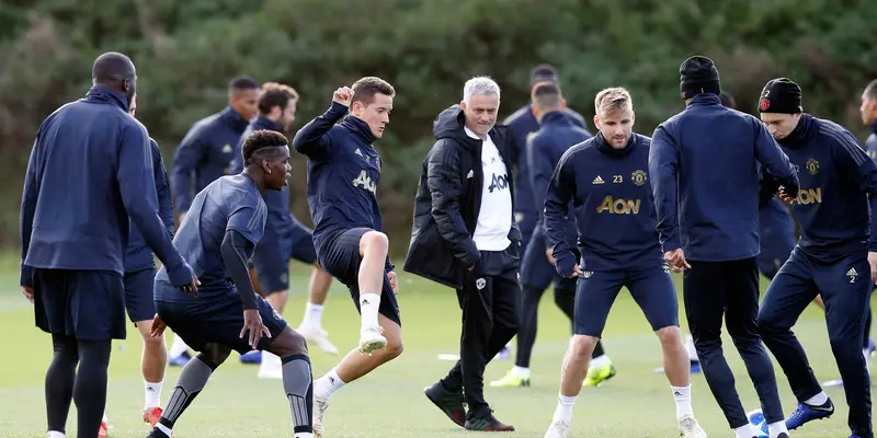 Intip Latihan MU Jelang Jamu Juventus di Old Trafford