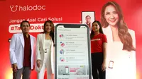 Kampanye #TanyaDokterAsli dari Halodoc dengan Bunga Citra Lestari sebagai salah satu pengguna aplikasi kesehatan ini (Foto: Halodoc).