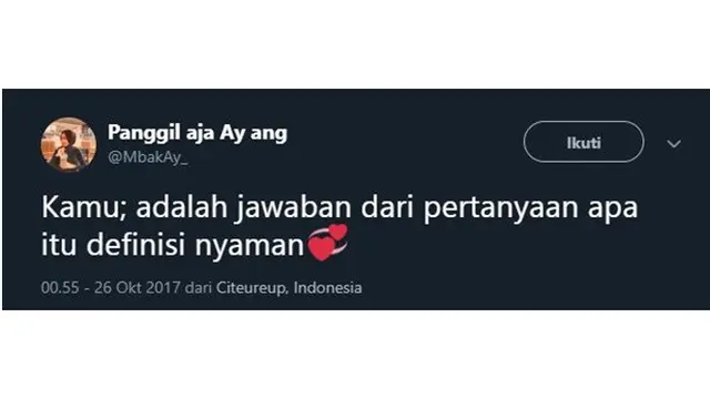 definisi nyaman
