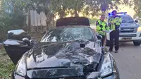 CCTV Ungkap Detik-Detik Nissan GT-R di Batam Ngebut, Korban Terpental 150 Meter