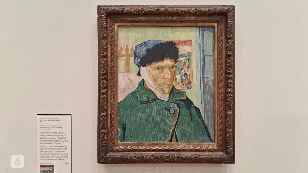 Lukisan Van Gogh usai ia memotong telinganya. Karya ikonik ini berada di Courtauld Gallery, London.