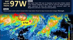 Bibit Siklon 97W Intai Sulut, Waspada Cuaca Ekstrem