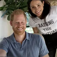 Meghan Markle hadir di sebuah pertemuan virtual dengan outfit emosional (Foto: instagram/magnificentlymeghan)