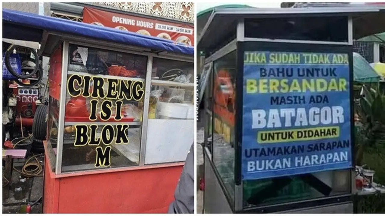 6 Tulisan Nyeleneh di Gerobak Jajanan Sunda Ini Bikin Salah Fokus ketika Puasa