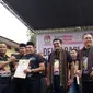 Deklarasi kampanye damai Pilkada Sumut 2018 (Liputan6.com/ Reza Efendi)