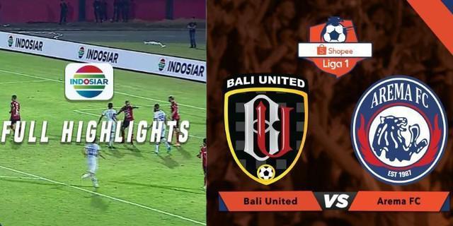 VIDEO: Highlights Liga 1 2019, Bali United Vs Arema 2-1